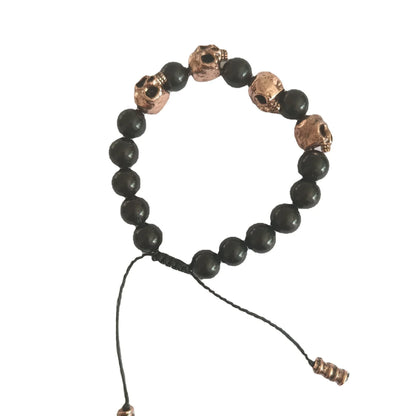 Bracelet skull&Onyx