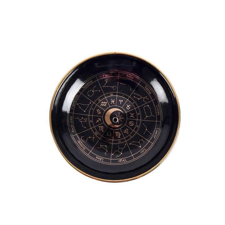 Assiette porte-encens Astrology Wheel