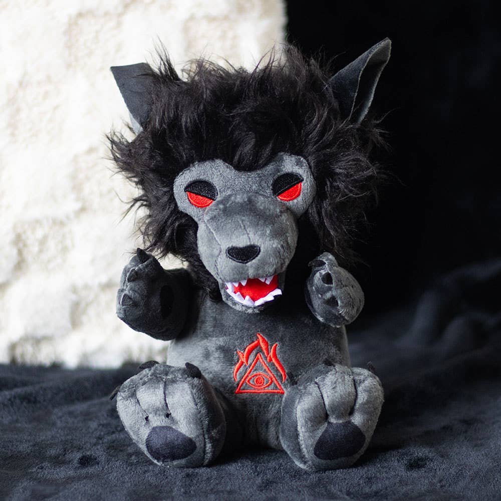 Jouet en peluche gothique en forme de loup-garou