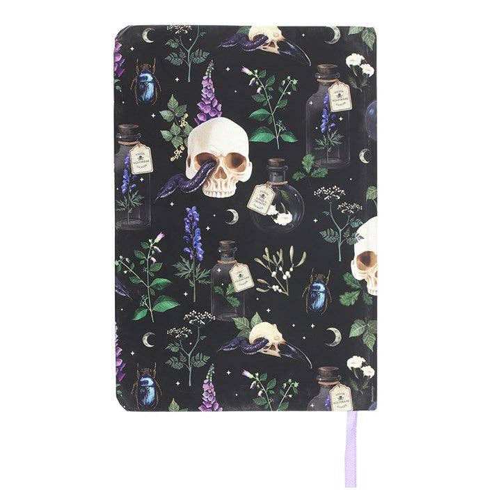 Carnet A5 à motif crâne gothique Venom & Vines