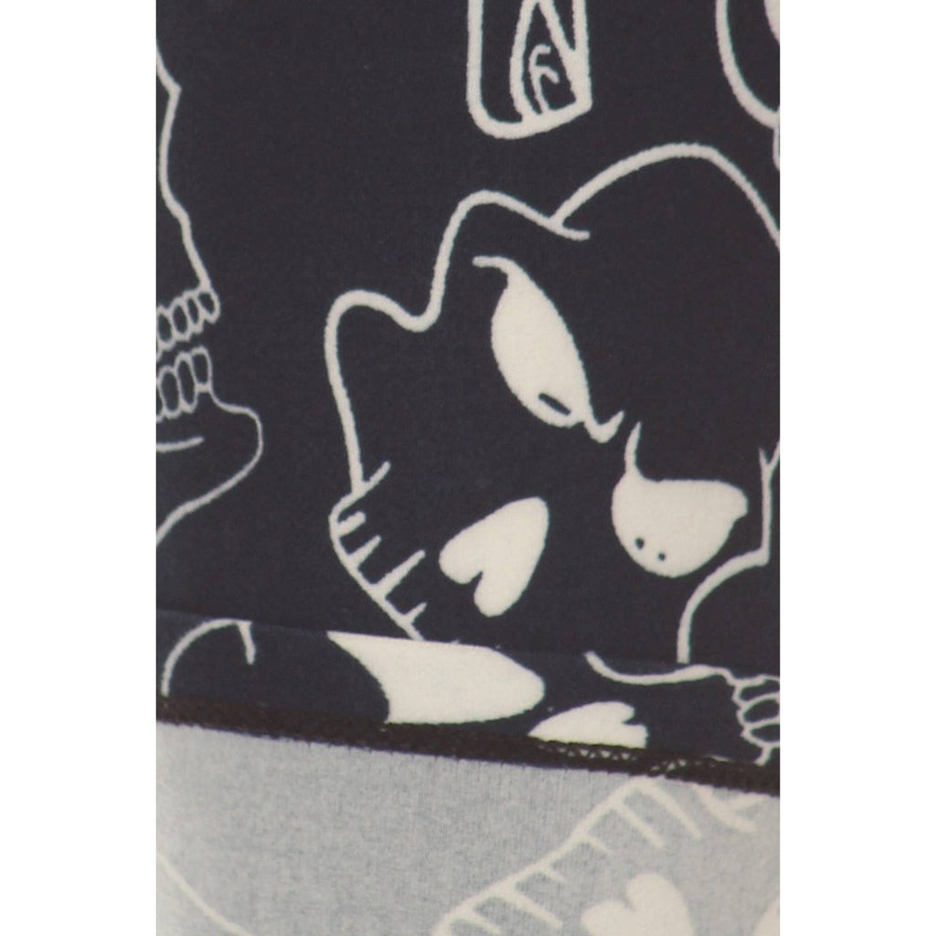 Legging doux taille haute - tete de mort
