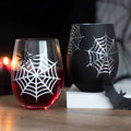 Ensemble de 2 verres à vin Gothic Spider and Web sans pied