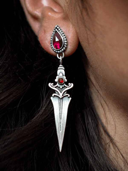 Boucles d'oreilles personnalisées avec pompon en forme de poignard