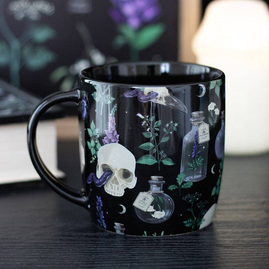 Mug à motif crâne gothique Venom & Vines