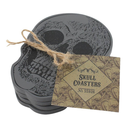 Lot de 4 sous-verres Skull