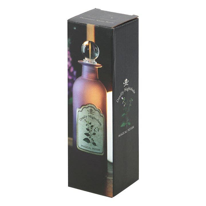Bouteille de potion gothique décorative en verre de Belladone Mortelle