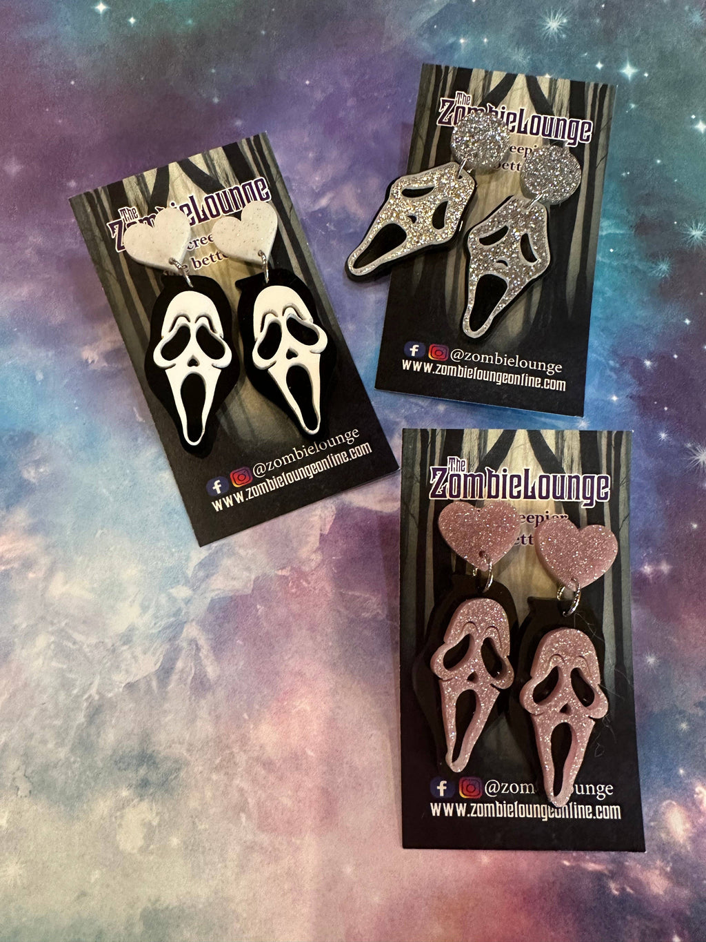 Boucles d'oreilles masque fantôme