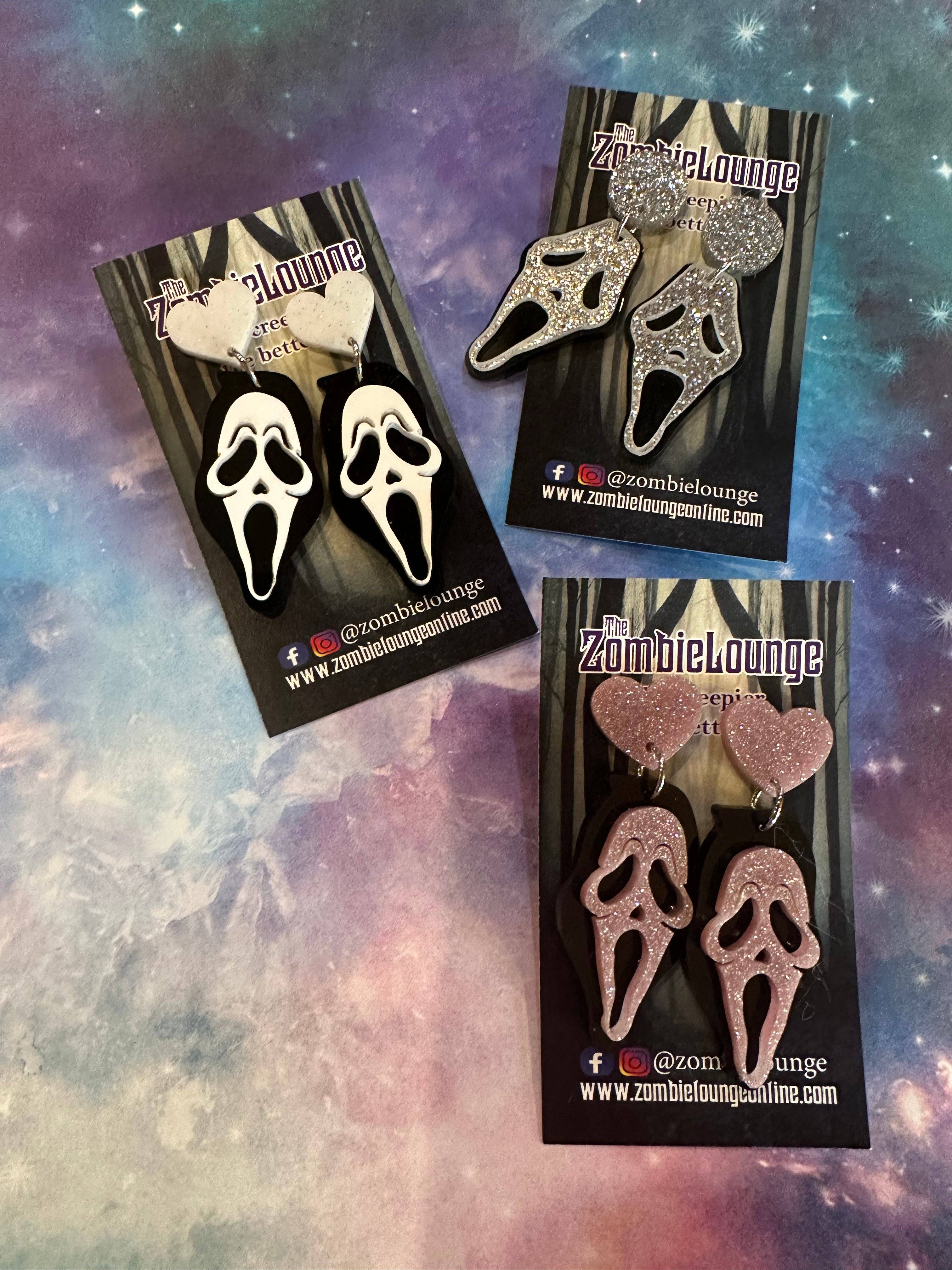 Boucles d'oreilles masque fantôme