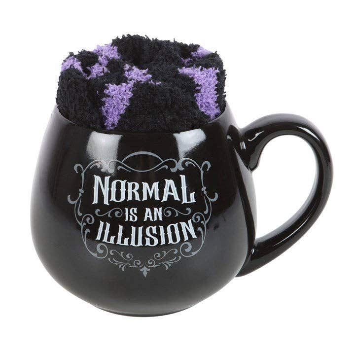 Ensemble de mugs et chaussettes Gothic Normal is an Illusion