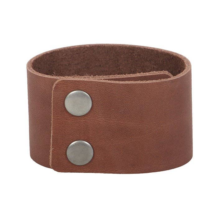 Bracelet Manchette en Cuir avec Boussole Viking