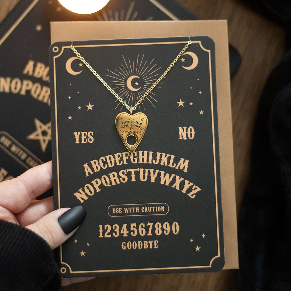 Collier Talking Board Planchette sur carte de vœux