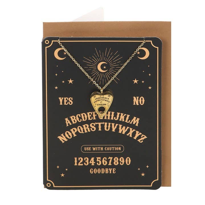 Collier Talking Board Planchette sur carte de vœux
