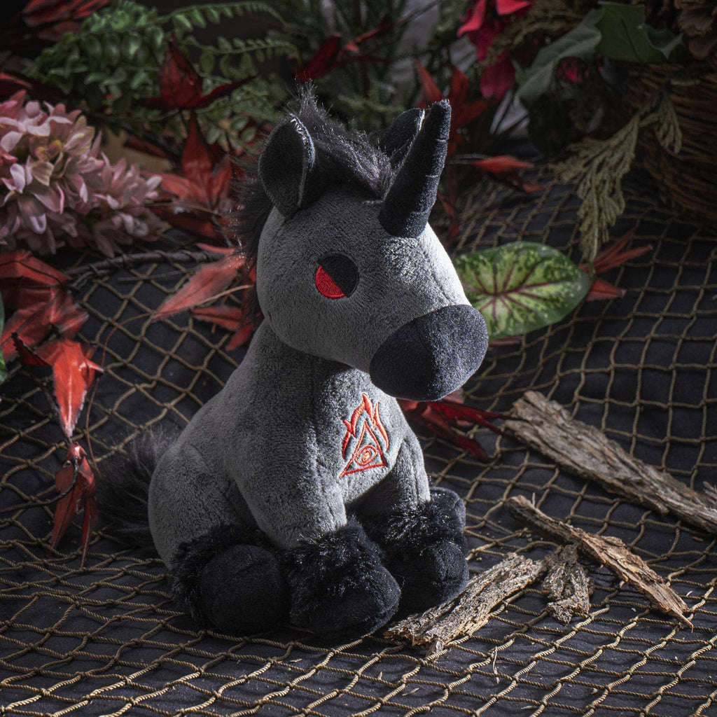 Peluche licorne noire