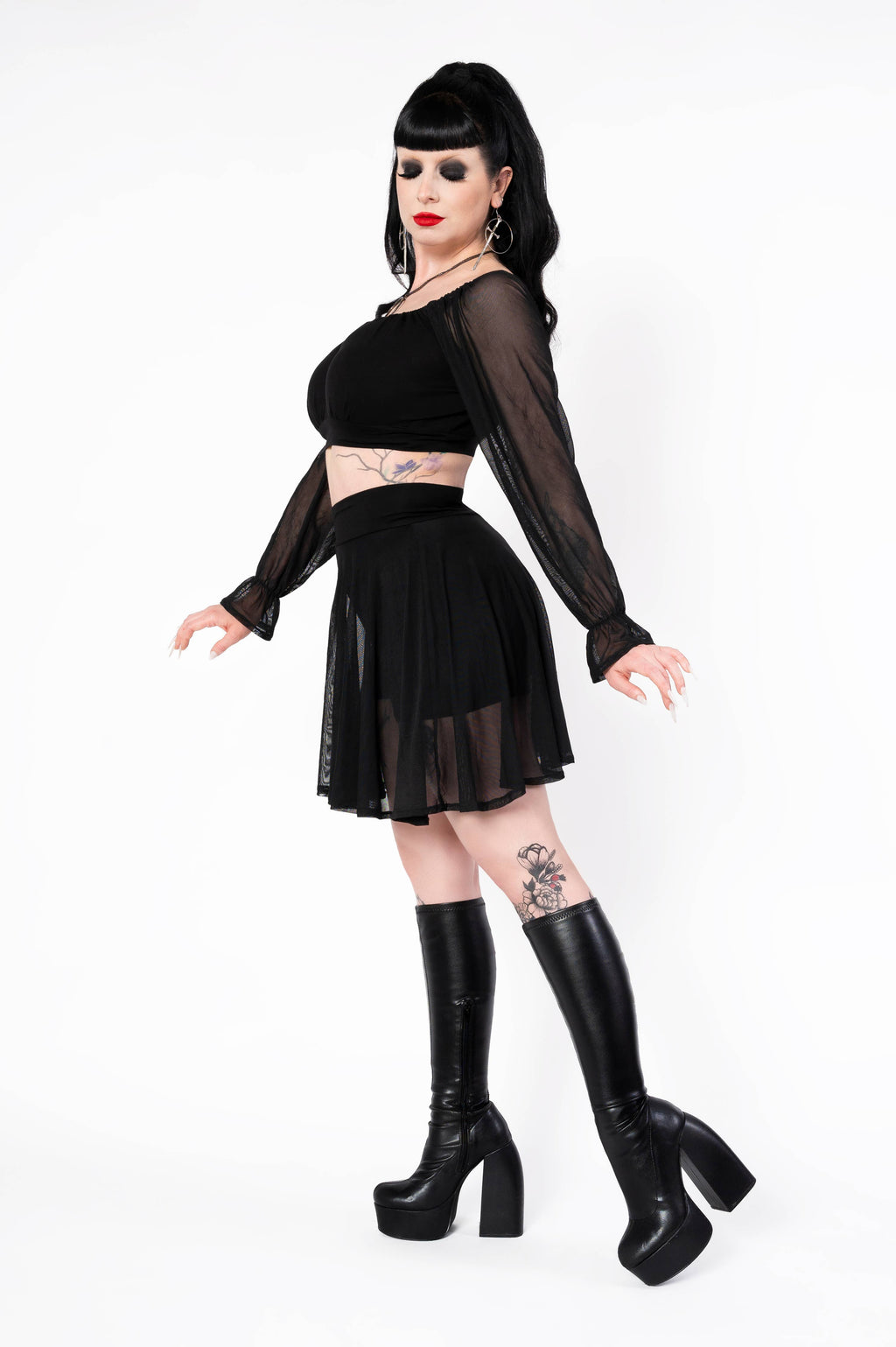 Jupe-short Why Bother (jupe avec short) - Maille noire