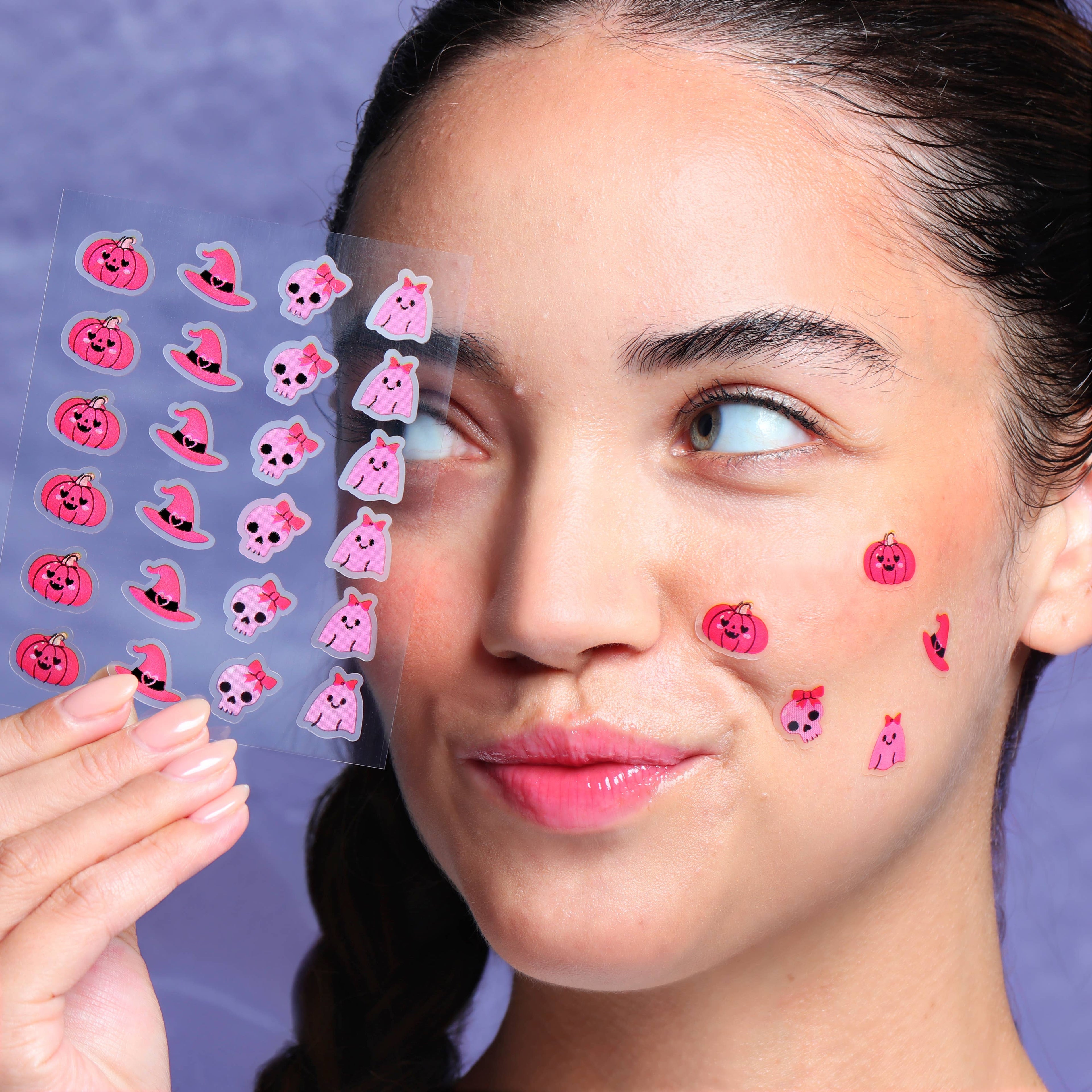 PINK-O-WEEN Patchs Hydrocolloïdes Anti-Boutons d'Halloween