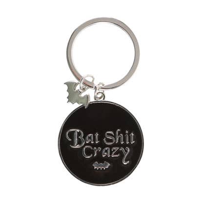Porte-clés rond Bat Shit Crazy