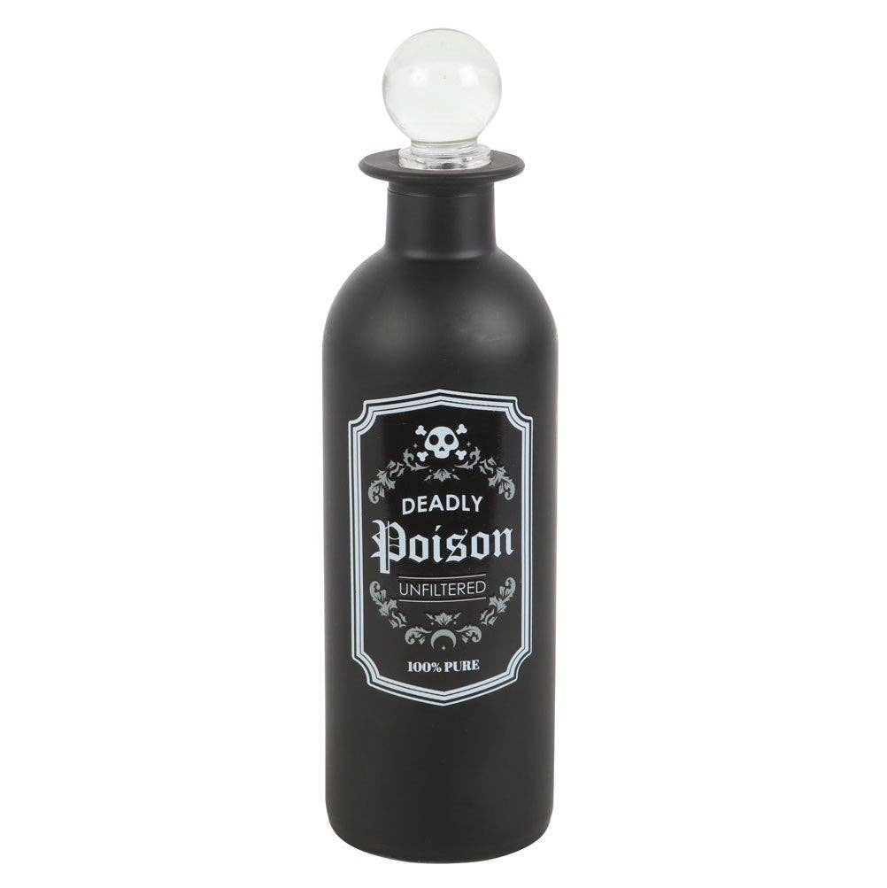 Bouteille de potion de poison mortel en verre décoratif