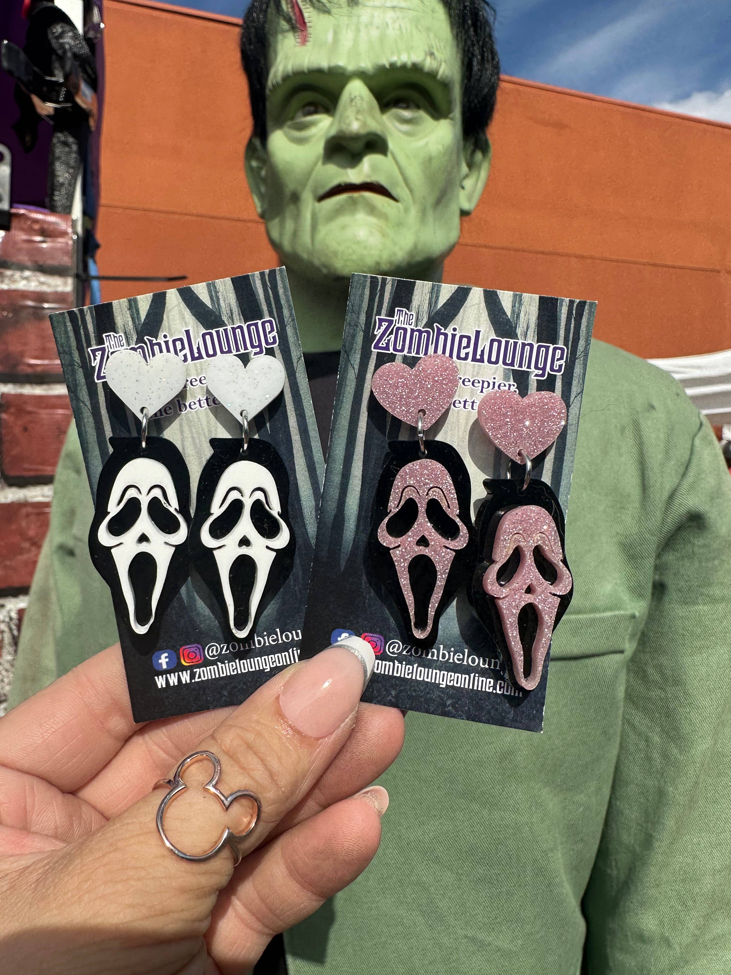 Boucles d'oreilles masque fantôme