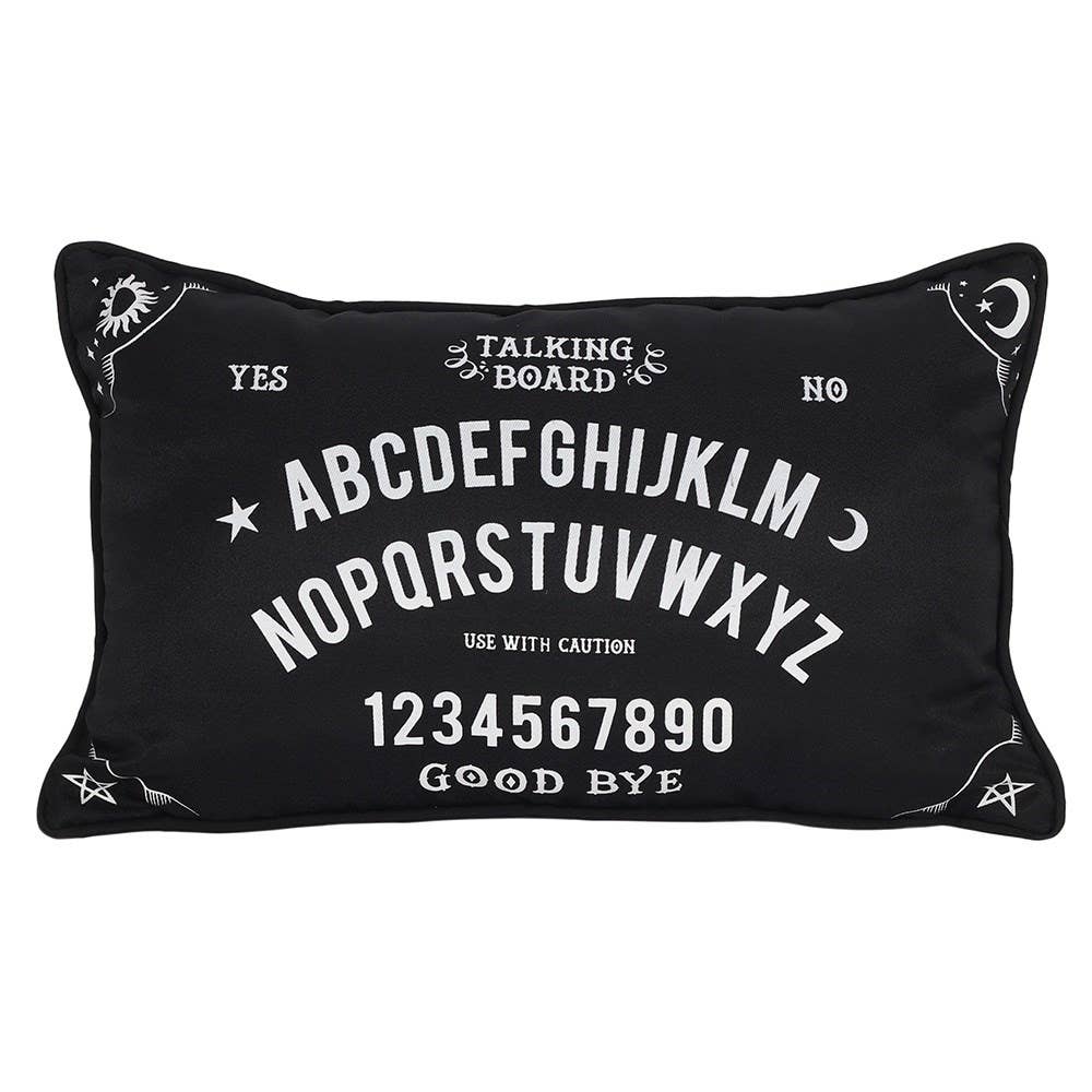 Coussin de table Ouija gothique noir et blanc