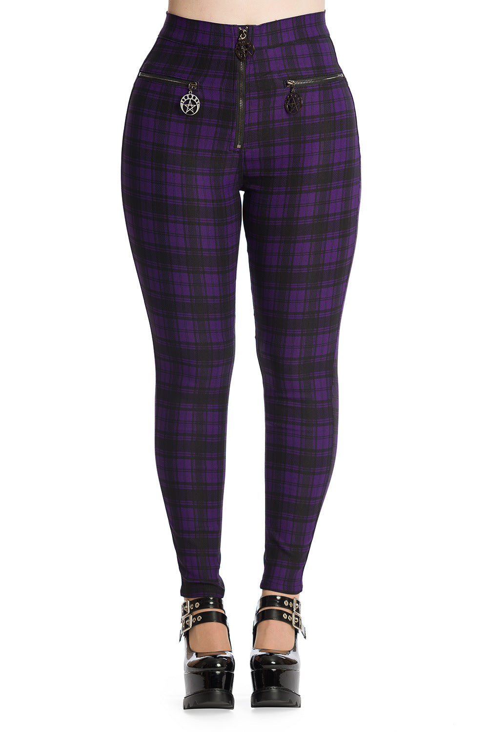 Banned Alternative - Damien Stretch Check Trousers
