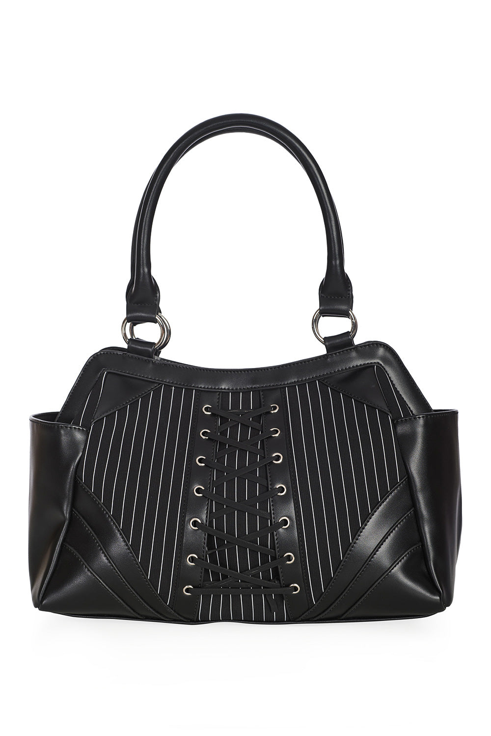 Banned Alternative - BLACK CORE PINSTRIPE TOTE BAG