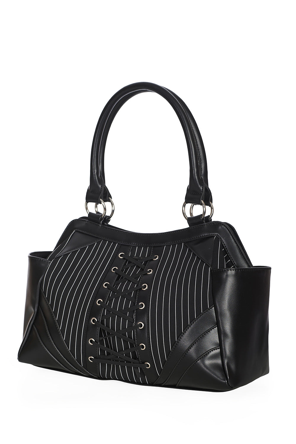 Banned Alternative - BLACK CORE PINSTRIPE TOTE BAG