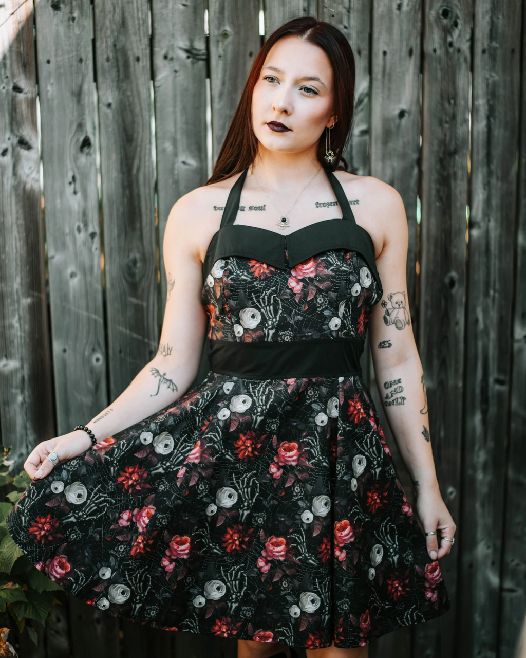 Agace&Morbius - Robe Black Roses